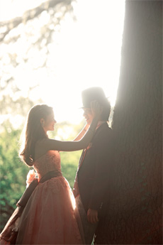 夕日が差し掛かるシルエット撮影